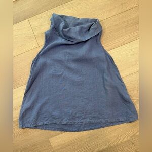 Etta Tank by Bryn Walker women’s 100% linen cowl neck denim color xs